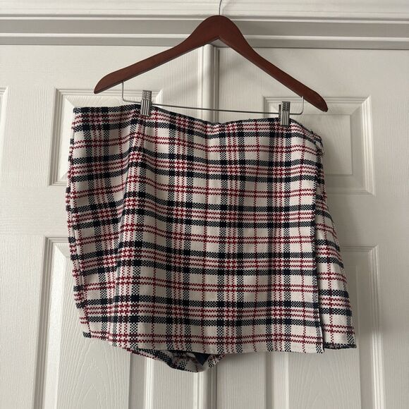 FOREVER 21 Pants - Womens Plaid Skorts Plus Size 3X Lined Academia Preppy Classic